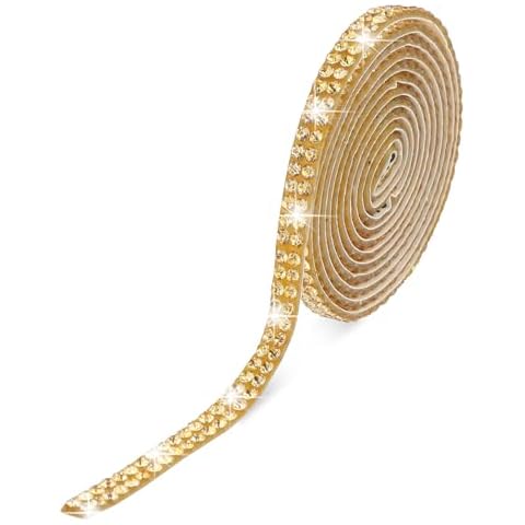 Telooco Self Adhesive Rhinestone Ribbon Roll Cover