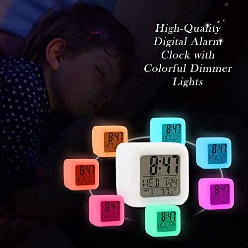 Jswdwsx Clock Alarm Clock Led Horse Running In The Water 7 Colors Changing Animal Creative Desk Table Glowing Clock For Kids Birthday Gift, 3.15 Inches #TOP1
