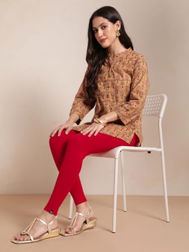 Image of TWIN BIRDS Women Viscose Ankle Leggings | Stretchable Kurti Wear Bottom