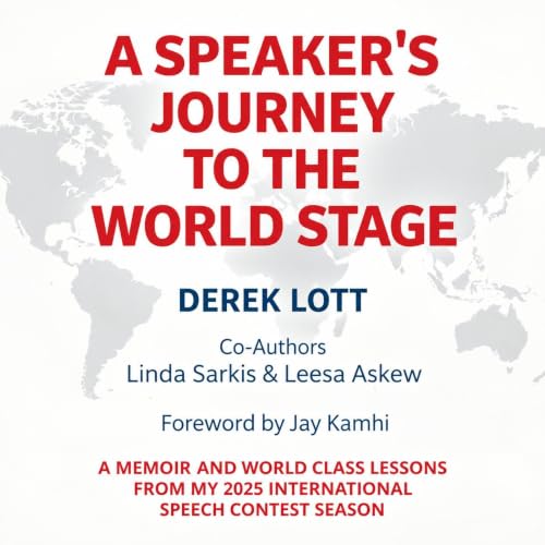 Diseño de la portada del título A Speaker's Journey to the World Stage
