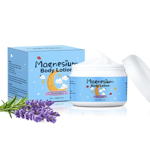 Magnesium Cream for Kids, Magnesium Lotion for Sleep, Magnesium Butter,Calm Magnesium Kids Cream with Lavender Essential Oils, Body Skin Care for Restful Sleep & Relaxation