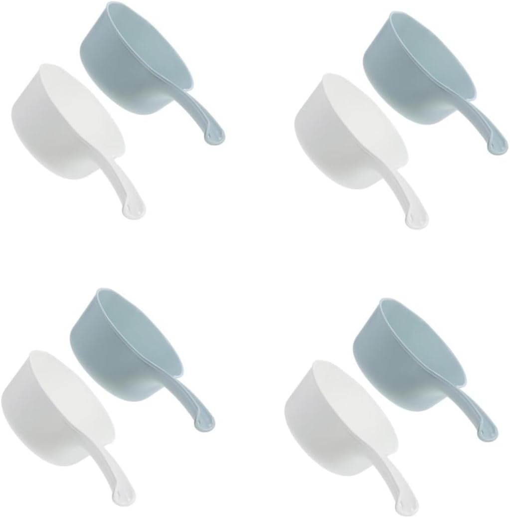 8pcs Large Capacity Water Ladle Ergonomic Dippers for Bathing Kitchen Watering and Garden Use Versatile Bathroom Shower Scoop