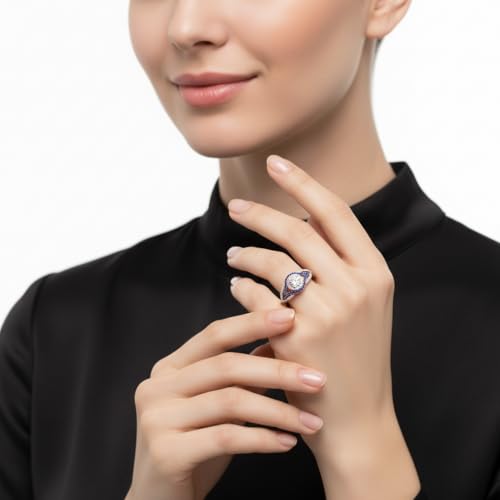 Image of Choose Your Gemstone Round Twisted Pave Double Halo Diamond CZ Ring Yellow Gold Plated Round Shape Double Halo Engagement Ring for Women, and Ladies US Size 4 to 12