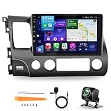 8 Core+4G+64G Android Car Stereo Radio for Honda Civic 2006-2011 with Wireless Carplay Android Auto, 10.1