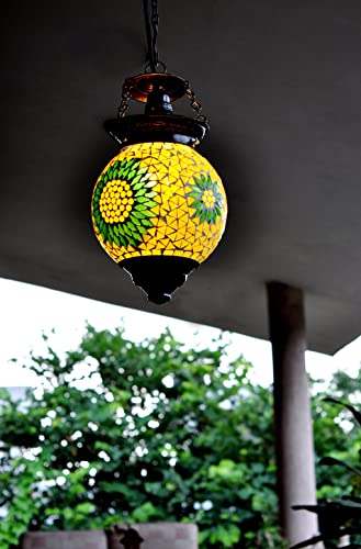 Lalhaveli Turkish Hanging Lamps Mosaic Hanging Ceiling Lights 13 X 6 Inches #TOP2
