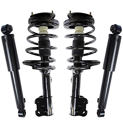 Image of Detroit Axle - Struts Shocks for 2007 2008 2009 Hyundai Santa Fe Complete 2 Front Struts with Coil Spring 2 Rear Shock Absorbers Replacement