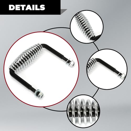 HECASA 6" Steel Stainless Spring Handle 5" Wide Overall with 1/2" Steel Rod Fit for BBQ Pits Trailers, Custom Metal Projects, Custom Built Grills, Pits, Wood Stoves, Cabinets Heavy Duty by HECASA - Used condition - Image 4
