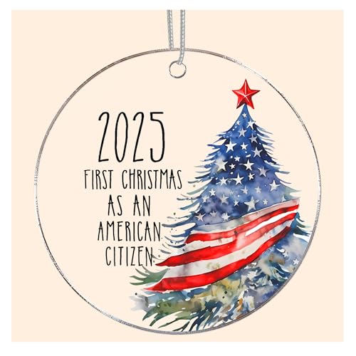 First Christmas As an American Citizen Ornaments 2025, American Citizenship Gifts, New Us...