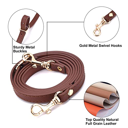 Image of GORGECRAFT Leather Replacement Straps Adjustable Purse Crossbody Brown Shoulder Bag Strap Handles Alloy Buckles with Tassel for Men Women Bags Daily Decorations Crafts Supplies