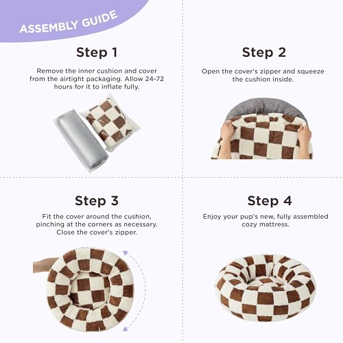 Lesure-Donut-Small-Dog-Bed-Round-Cat-Beds-for-Indoor-Cats-Anti-Anxiety-Calming-Pet-Beds-Washable-Cute-Modern-Beds-with-Teddy-Sherpa-Plush-Anti-Slip-Bottom-Brwon - Cucciolini Doodles   Lesure-Donut-Small-Dog-Bed-Round-Cat-Beds-for-Indoor-Cats-Anti-Anxiety-Calming-Pet-Beds-Washable-Cute-Modern-Beds-with-Teddy-Sherpa-Plush-Anti-Slip-Bottom-Brwon