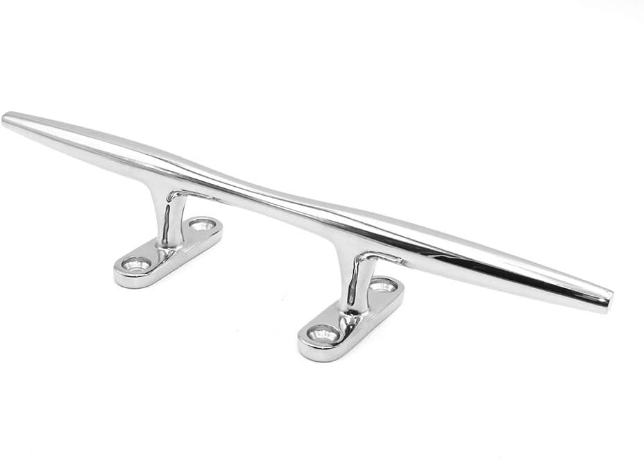 12 inch Boat Cleat, 316 Stainless Steel Open Base Boat Cleat, Dock Rope Cleat Boat Yacht Kaya Mooring Accessories