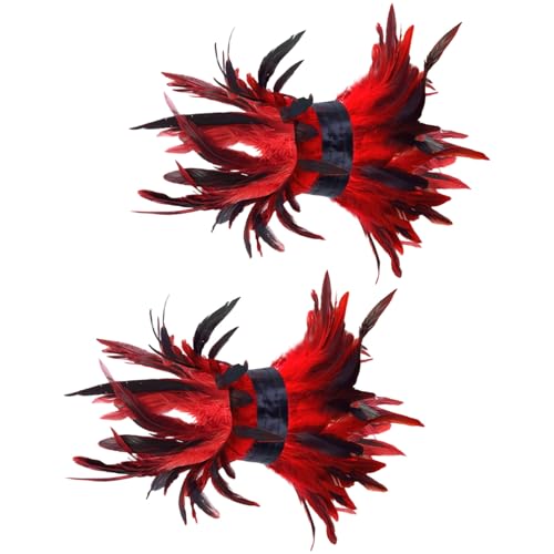 Tobillera de plumas para Halloween y fiestas de disfraces punk 7