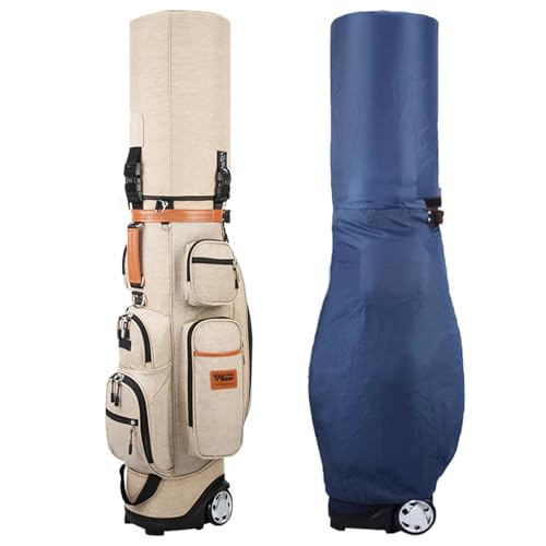YUQIWKK LfBobO X|[cStobO y e RpNg[StobO hϖՐ Golf Bag 10g dS 芴 Kp gѕ֗ NuP[X(Khaki,Includes rain cover)