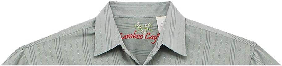 Bamboo Cay Men's Chest Bird of Paradise Tropical Style Embroidered Shirt - Image 3