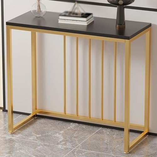 Consola, Mesa Auxiliar con Marco de Metal, Consola de Entrada, Mesa de Entrada for Pasillo, recibidor, Cocina, Sala de Estar y Comedor.(A,31.5x11.81x31.5in)