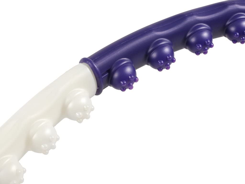 JINPOLI Opony Power Ring Hula Hoop z wypustkami do masażu, średnica 97 cm, waga 0,84 kg, 7 segmentów, kolor niebieski/biały
