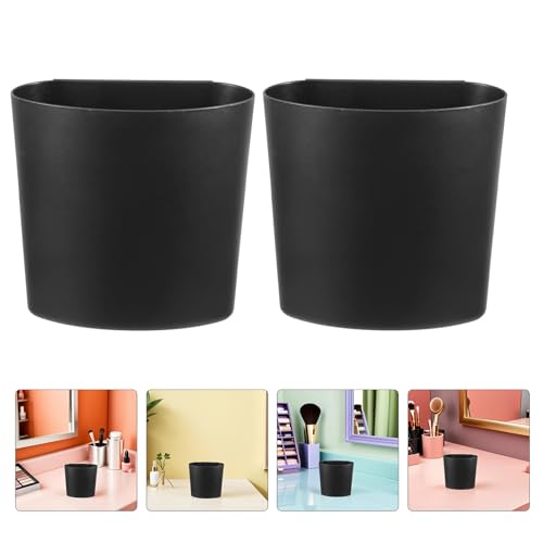 Organizador de carrito colgante negro para maquillaje y botes pequeños de cosmética 8