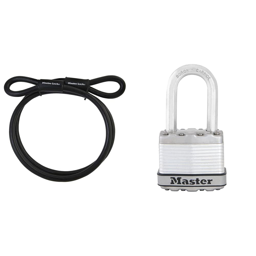 Câble antivol Master Lock 72EURD et cadenas M1EURDLFCC en acier