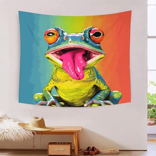 Tapisserie grenouille tissu 3D deco murale moderne haut de gamme