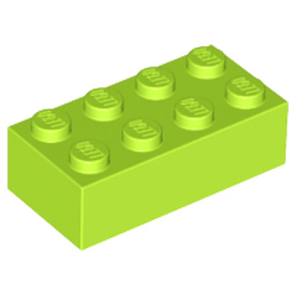LEGO Classic Brick 2x4, Part 3001, Building Block, Part 3001, Choose Your Colour (Lime, 10, Bricks)