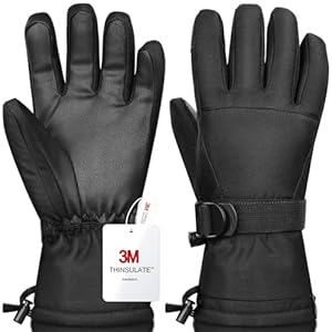 Guantes de esquí, guantes de nieve impermeables y transpirables más cálidos para clima frío, se adaptan tanto a hombres como a mujeres, para padres, niños, exteriores