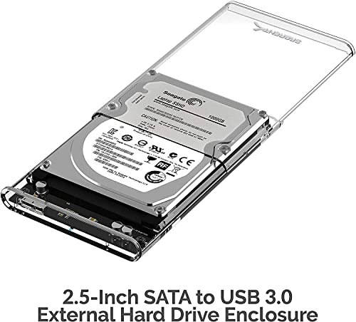 Caja externa transparente para disco SATA 2.5" USB 3.0 miniatura 4