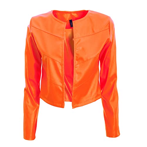 Tantissimi Colori Disponibili: La giacca corta in ecopelle è disponibile in una sola taglia che veste S-L, equivalente a 38/44 italiana (34/40 europea) e in diversi colori per soddisfare ogni gusto e preferenza di moda.