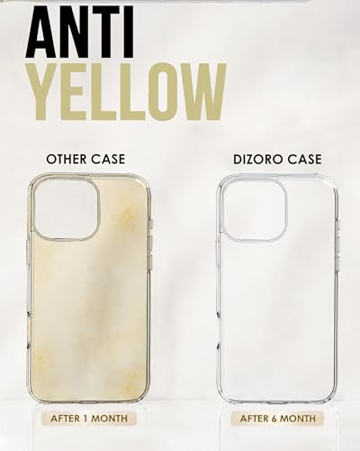 Image of DIZORO Crystal Clear Compatible with iPhone 14 Pro Case with Anti-Yellow Anti-Scratch Shockproof Transparent Cover
