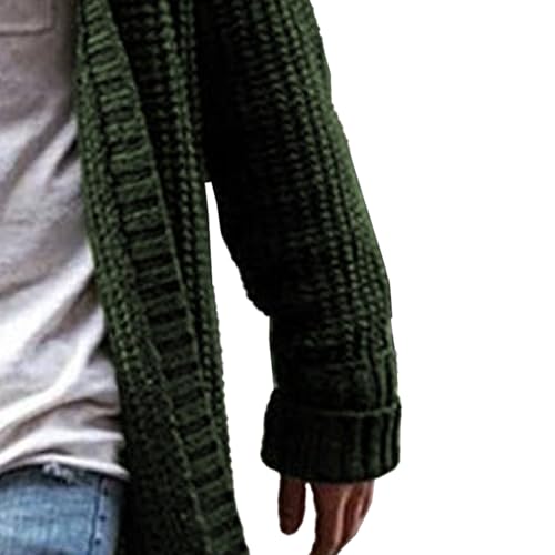 Mens Open Front Overcoat Cardigans Slim Fit Casual Knitted Sweater Long Sleeve Cardigan for Men4