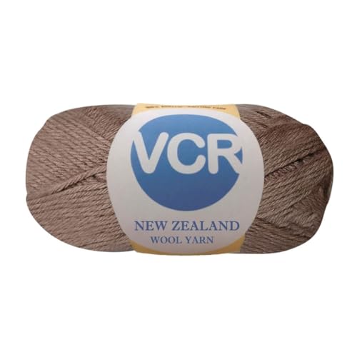 Image of VCR Dusty Brown Chunky Wool Yarn, 100 Grams, Hank, 196 Meters, 100% New Zealand Wool Knitting Yarn, Soft Crosia Thread Suitable for Baby Blankets & Booties Pack of 1