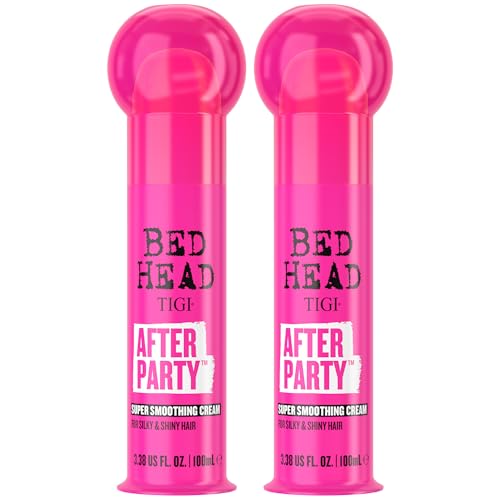 TIGI Bed Head After Party Smoothing Cream 2-Pack – Ultimate Frizz Control Hair Care Products for Smooth, Shiny Hair, Summer Fruit Medley Scent, 3.38 Oz Ea