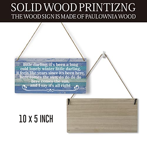 Rustic Spring Summer Sign Wood Wall Art Wall Hanging Decor Funny Spring Holiday Decorations Wooden Decorative Plaque Sign For Home Farmhouse Bathroom Kids Room Here Comes The Sun Do Do Do Do Sign #TOP1