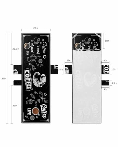 Black Coffee Beach Lounge Chair Towel Cover, Soft Chaise Lounge Towel with Side Pockets Patio Pool Chairs Cover for Beach/Pool Sunbathing 29x85 Farmhouse Coffee Life Classic Black