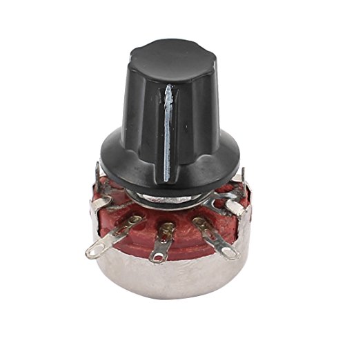 Aexit WTH118 Rotary Control electrical Carbon Film Potentiometer 100K Ohm Adjustable Resistance w Cap