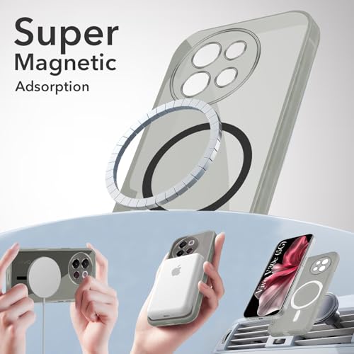 Image of Jkobi Lifetime Anti-Yellow MagSafe Compatible Clear Back Cover Case for Vivo V30e 5G (Sleek Hard Crystal | Shockproof and Camera Protection)