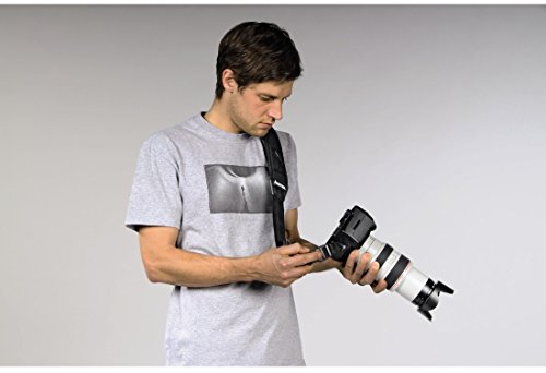 Hama Kameragurt Quick Shoot Strap (Schultergurt l&auml;ngenverstellbar bis 150 cm, Neopren, weich gepolstert, Sling universal passend f&uuml;r DSLR/Spiegelreflexkamera) schwarz