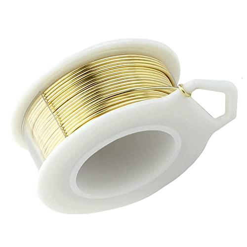 Beadsmith Craft Wire 26 Gauge Gold Color Round Wire 15 Yards