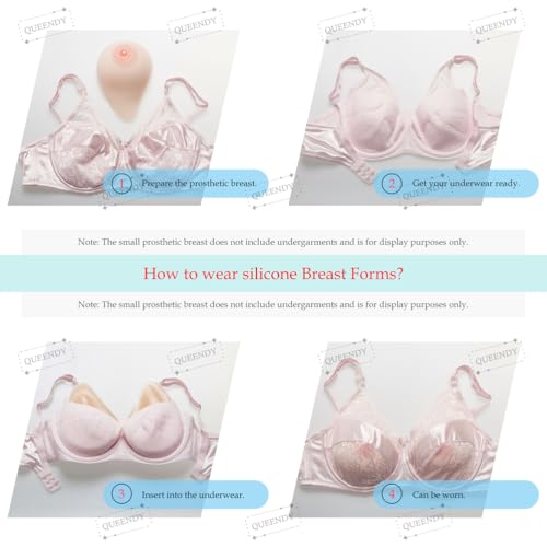 Color 1,7XL,XZZXQNB Ultra realistyczne silikonowe formy piersi - Kształt Waterdrop Prottetic Prest for Transgender & Mastectomia