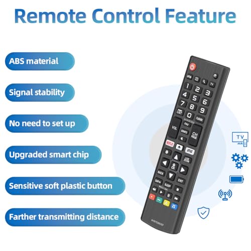 Image of Universal for LG-TV-Remote-Control-Replacement, Compatible with All LG Smart TVs (AKB75095307)