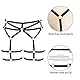 BBOHSS Damen Body Harness Plus Size Punk Strumpfband Beingürtel Dessous Oberschenkel Strümpfe Gothic Carnival Accessoires 12 Farben (Schwarz)