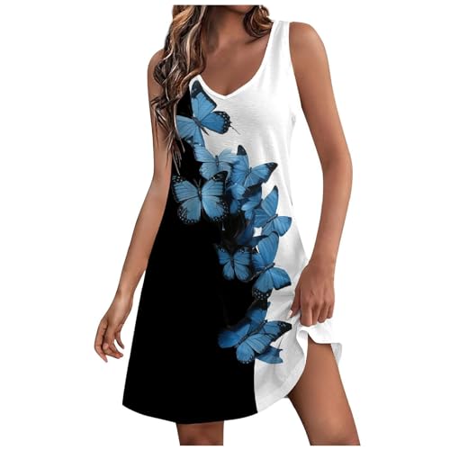 BGFIPAJG Abiti Prendisole Donna Viscosa Abiti Cotone Estivi Donna Corti Vestiti Matrimonio Donna Eleganti Corto Vestitini Mare Vestitino Bambina 10 Anni Elegante