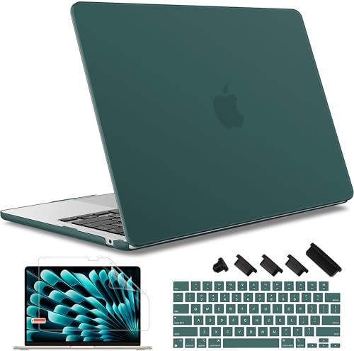 May Chen for 2026 MacBook Air 15 inch Case 2025 2024 2023 A3448 M5 A3241 M4 A3114 M3 A2941 M2 with Liquid Retina Display & Touch ID, Plastic Hard Shell with Keyboard Cover - Matte Dark Cyan