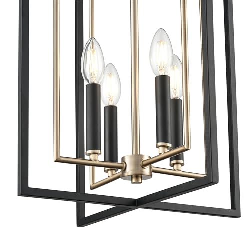 ML Lighting 91704-MB/MG Noelle 15" Wide 4-Light Pendant - Matte Black by ML Lighting - Image 2