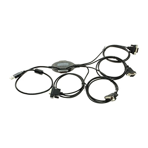 Gearmo 4 Port Usb To Serial Rs232 Adapter Ftdi Chipset, Supports Win 11, 10, 8, 7, Linux, Mac W/Esd And Surge Protection #TOP2