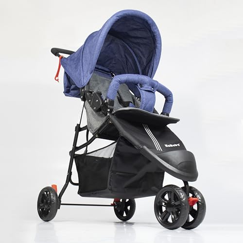 Carrinho De Bebê EasyGo Com Cesto 3 Rodas Até 15kg KaBaby - Azul Carrinho De Bebê EasyGo Com Cesto 3 Rodas Até 15kg KaBaby - Azul