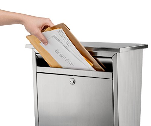 Architectural Mailboxes 2417Ps-10 Maya Locking Wall Mount Mailbox, Large, Stainless Steel #TOP4