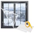 U0U 2Pcs Window Insulation Kit for Winter,47in x 63in Plastic Window Insulation Kit with Double Sided Tape,Indoor Window Plastic Transparent Film for Winter Keep Cold Out (2pcs 47 * 63in)