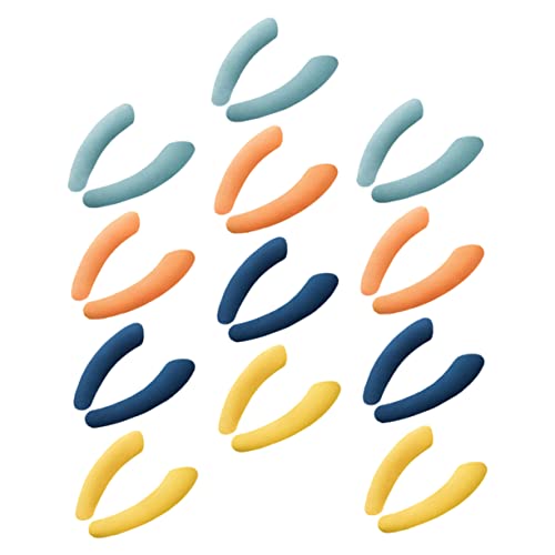 Yardenfun Toilet Seat Buffer 15 Pairs Plush Toilet Seat Covers Comfortable Washable Flannel Random