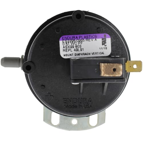 ClimaTek Furnace Vent Air Pressure Switch for Lennox 49L9101