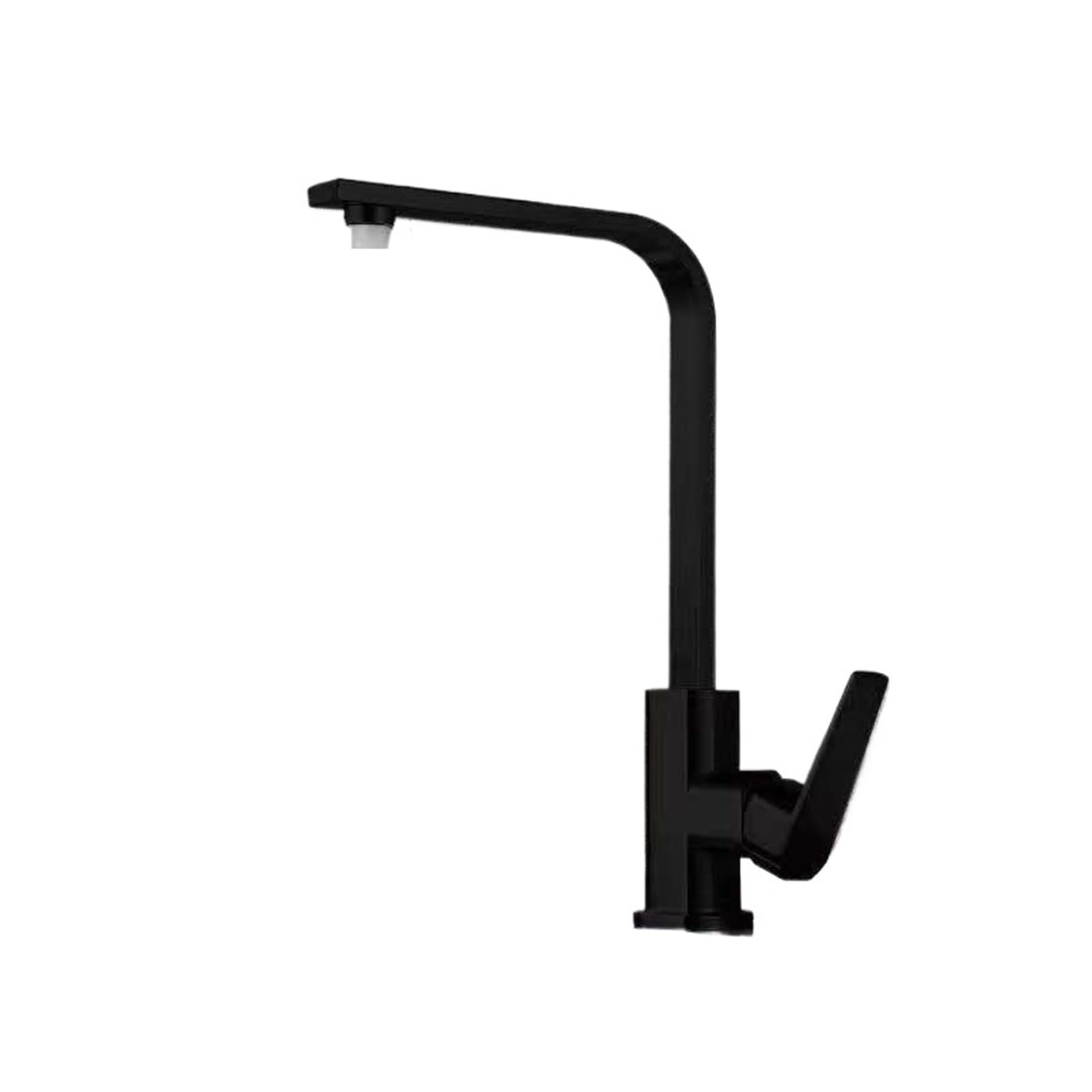 Robinet de cuisine carré noir en cuivre fin mitigeur moderne chic